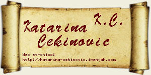 Katarina Cekinović vizit kartica